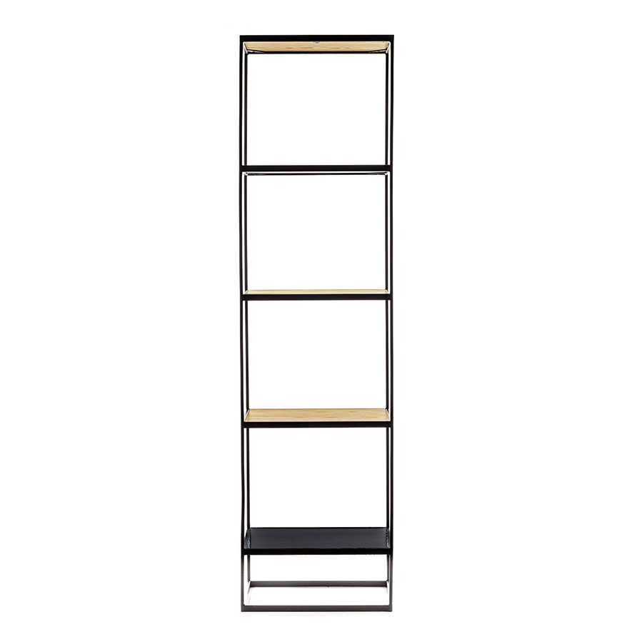 Home Republic Bentley 5 Tiered Shelf Tower Black & Ash Adairs