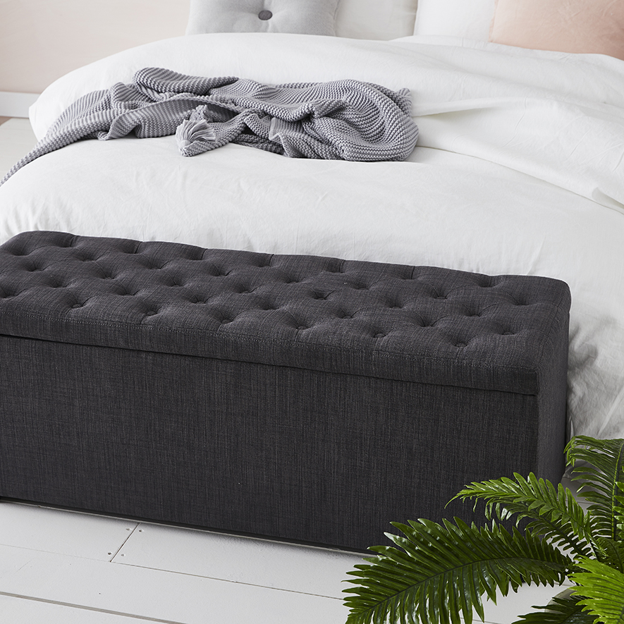 Mercer + Reid Medina Blanket Box Grey Furniture Storage