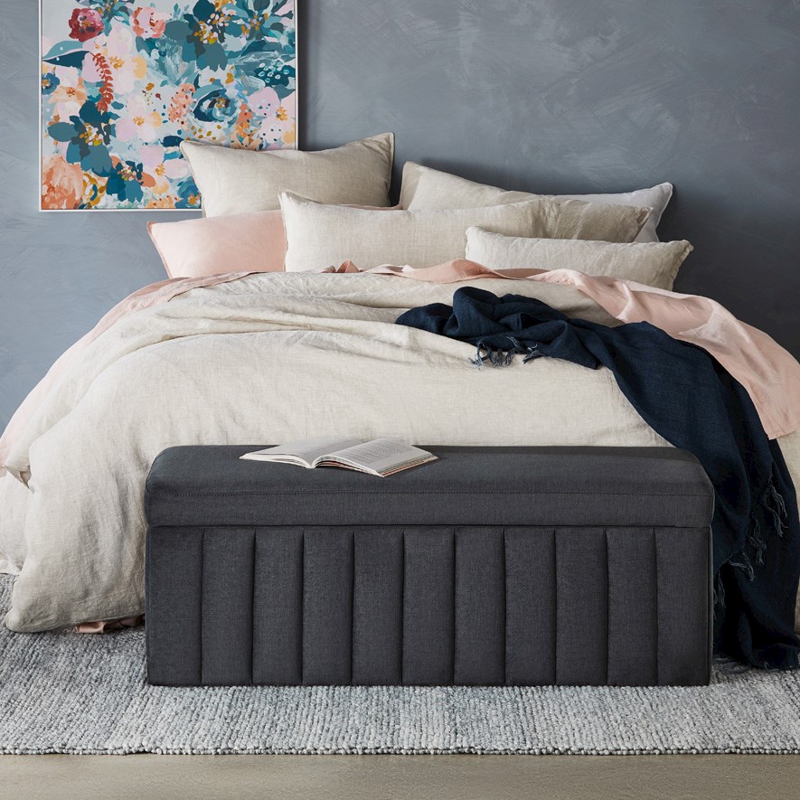 Mercer + Reid Kensington Collection Blanket Box in Coal Adairs