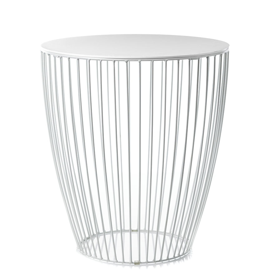 White wire bedside table discount