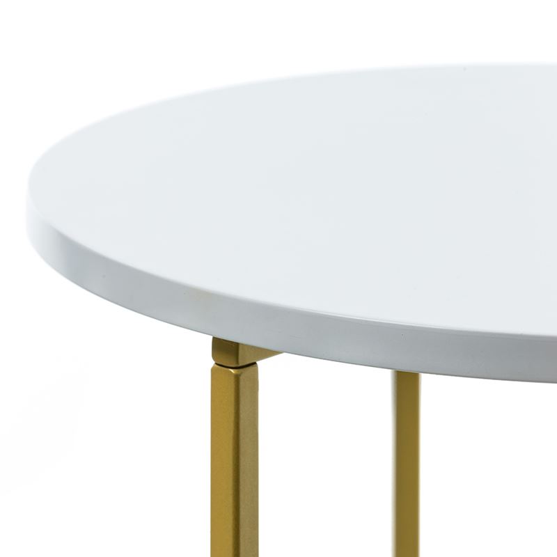 Verona Collection White Small Side Table