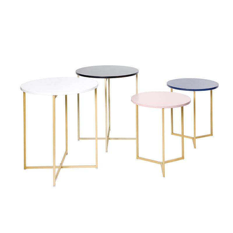Verona Collection White Large Side Table