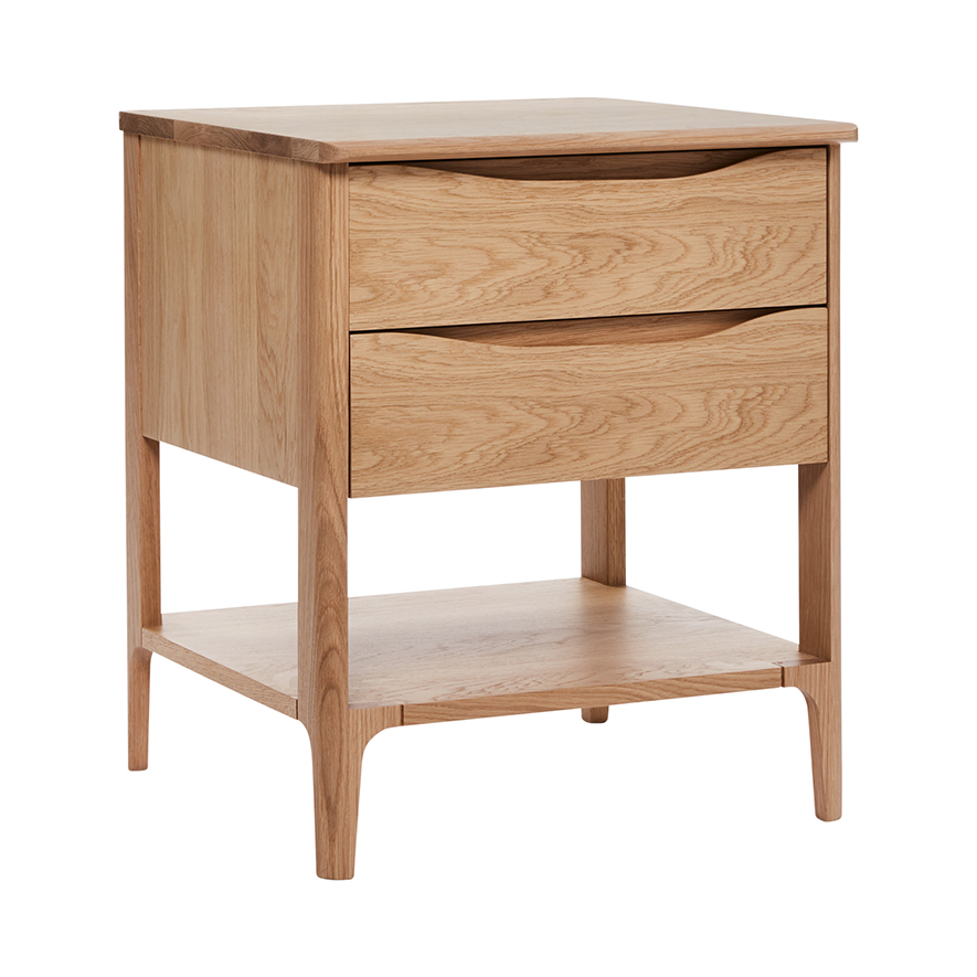 Home Republic European Collection Bodrum 2 Drawer Bedside Table Adairs