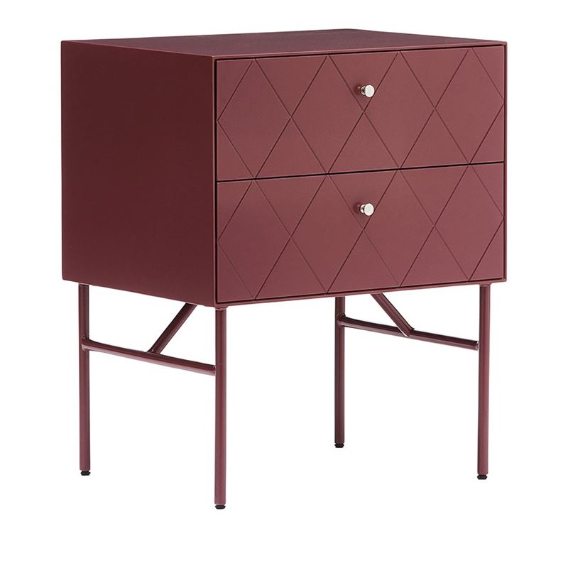 Modena 2 Drawer Rosewood Bedside Table 