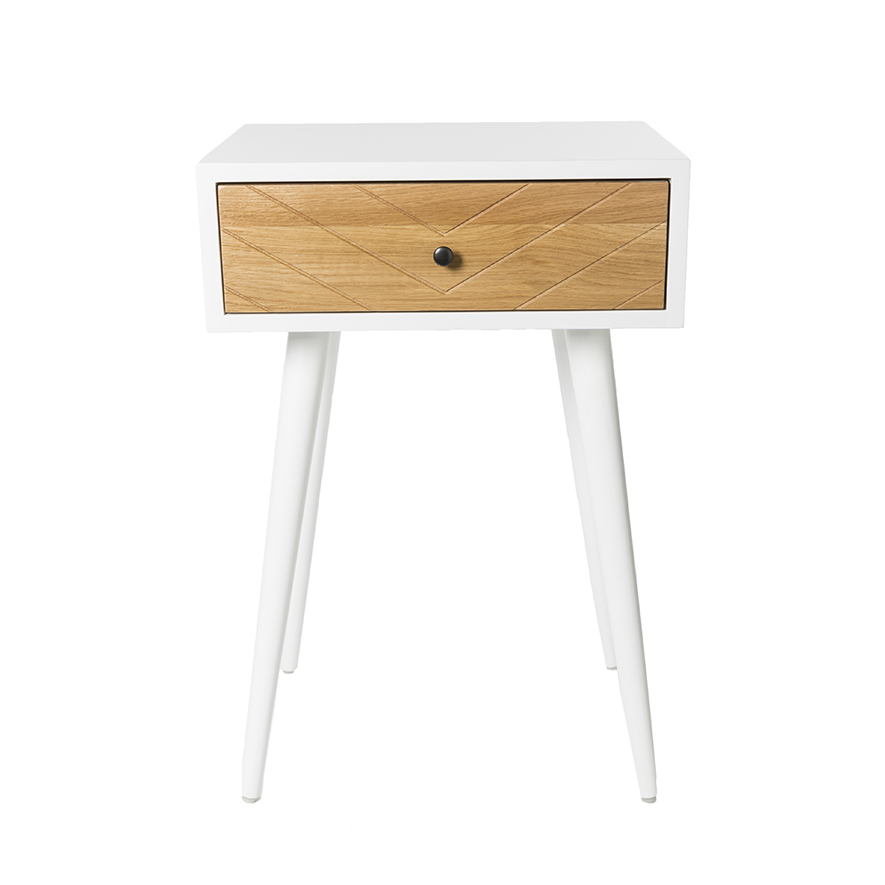 Mercer + Reid Sienna Collection Side Table White & Natural Adairs