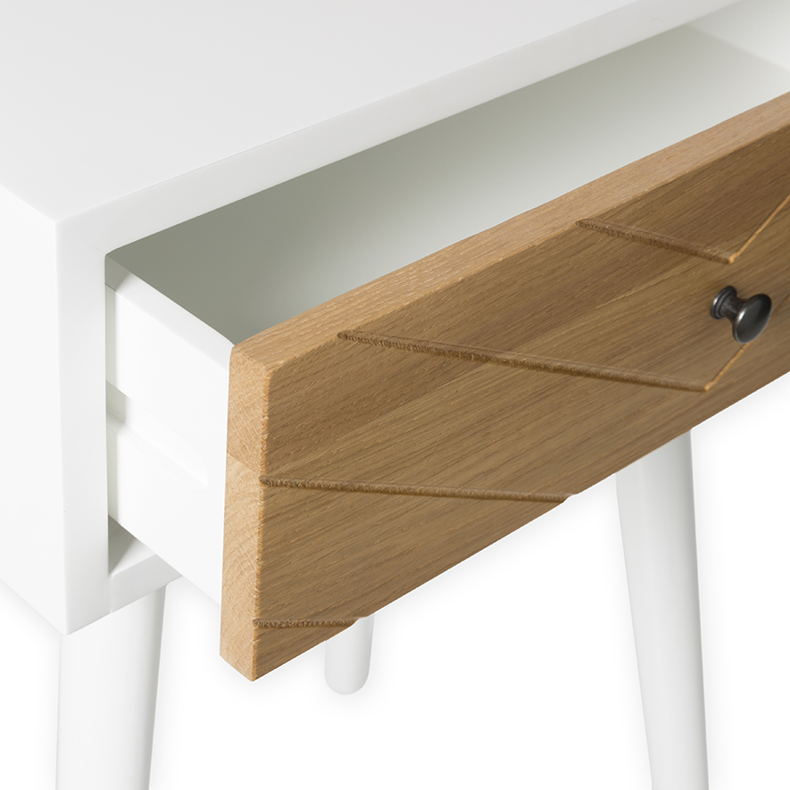 Mercer + Reid Sienna Collection Side Table White & Natural Adairs