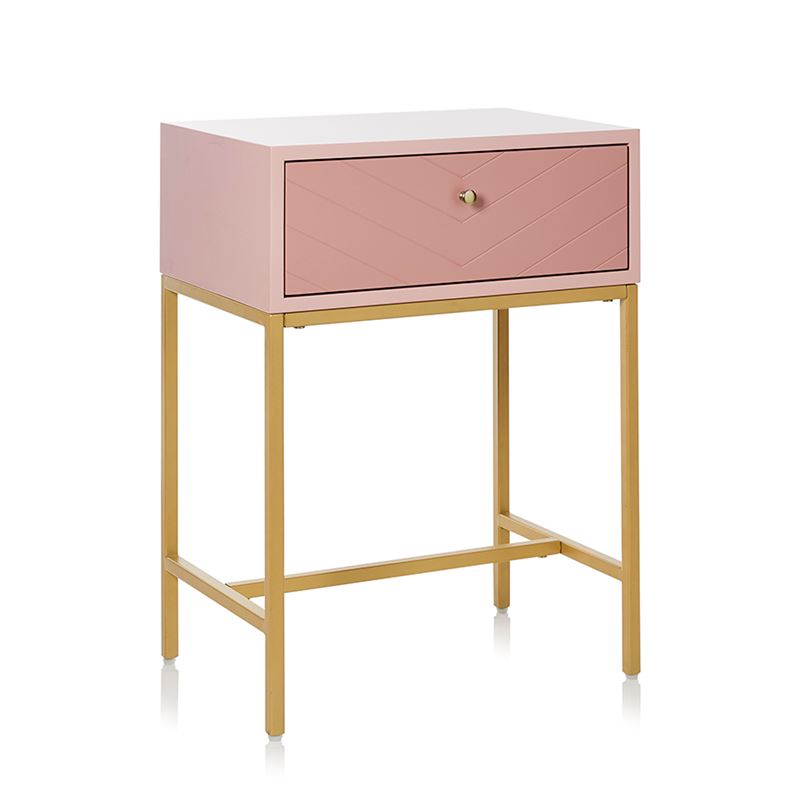 Sienna Collection Side Table Pink & Gold