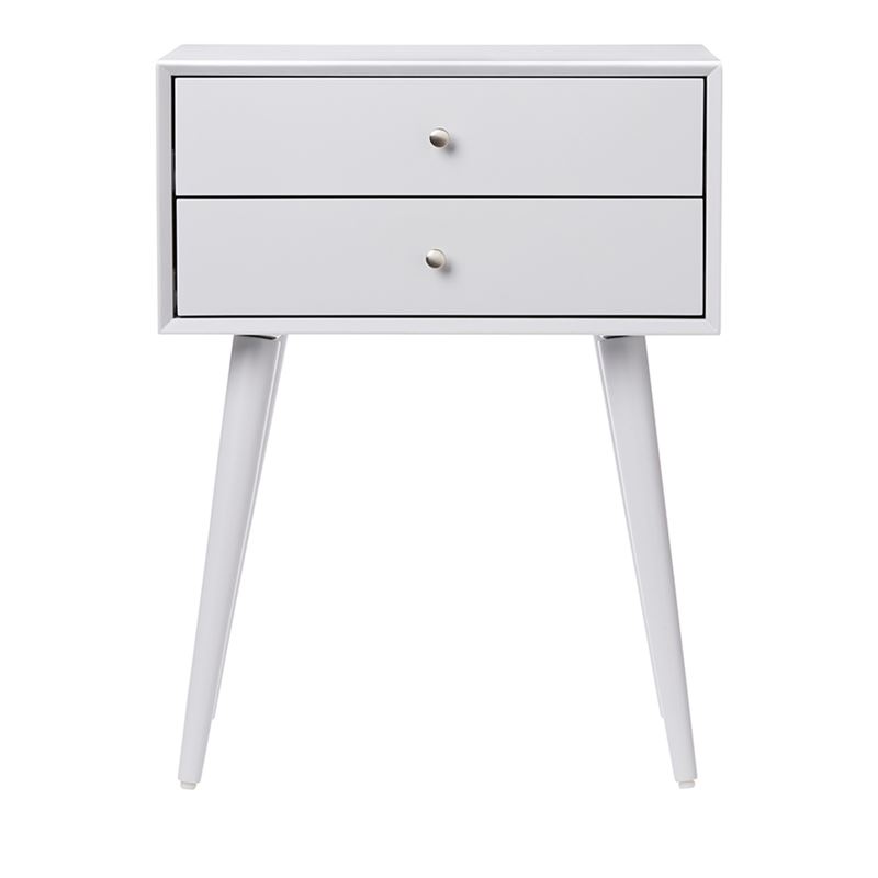 Chelsea 2 Drawer Cool Grey Bedside Table