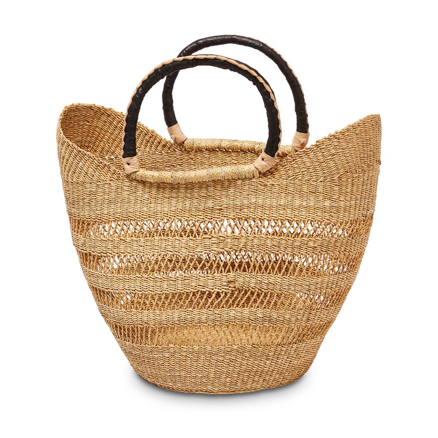 Bolga Natural Lace Shopping Basket | Adairs