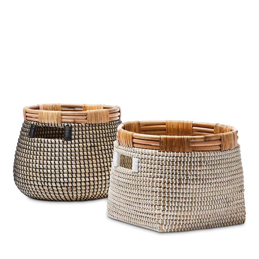 Dunedin Black & Natural Basket Adairs