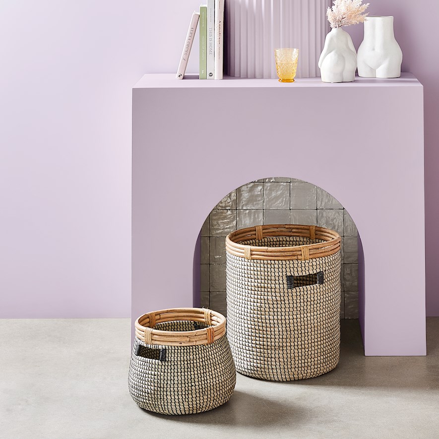 Dunedin Black & Natural Basket Adairs