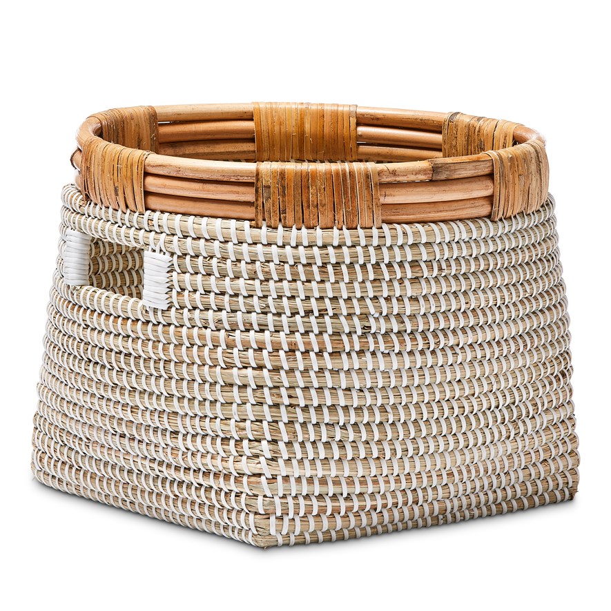 Dunedin White & Natural Basket Adairs