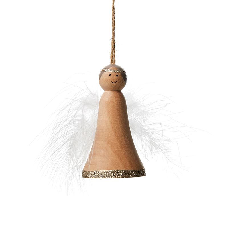Hanging Feather Angel Decoration
