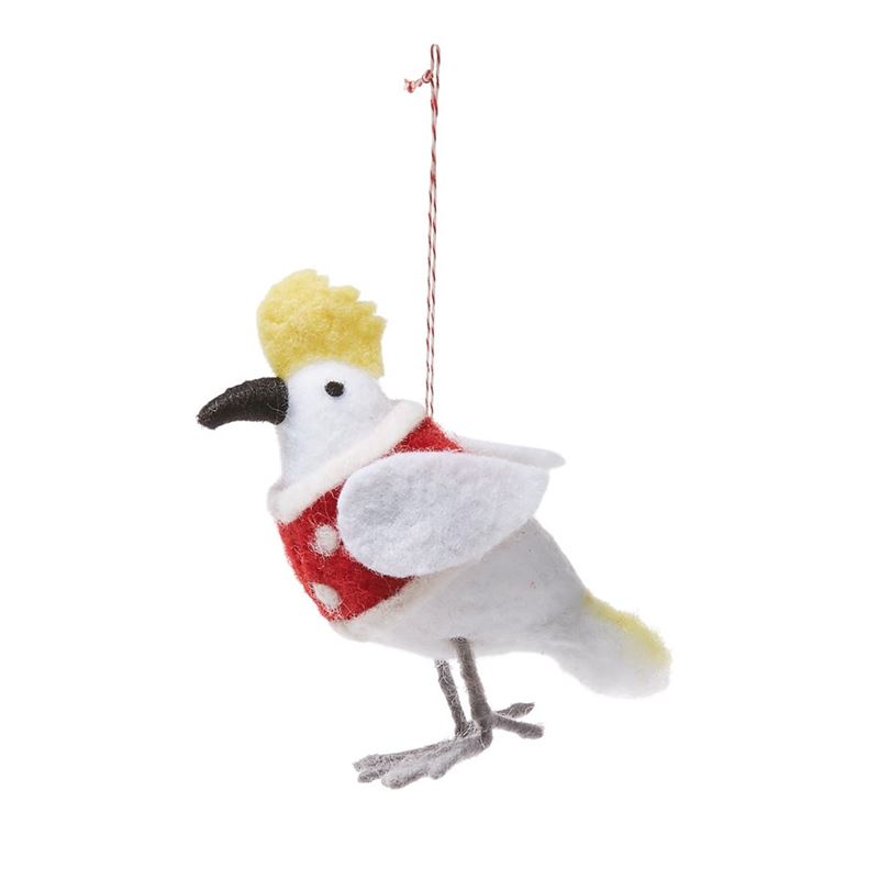 Australiana Felted White Cockatoo With Jumper 