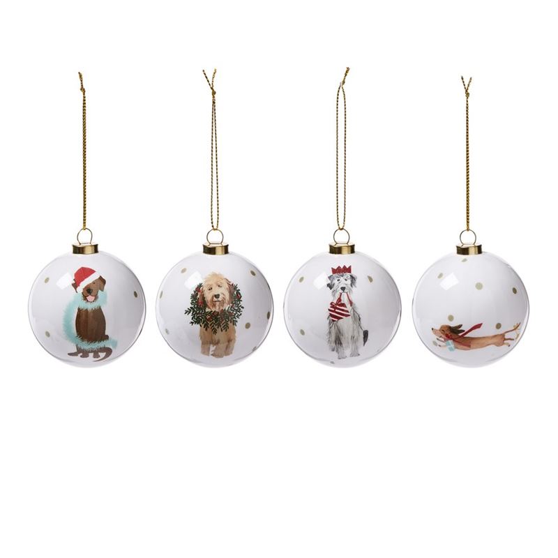Dog Baubles Pack of 4