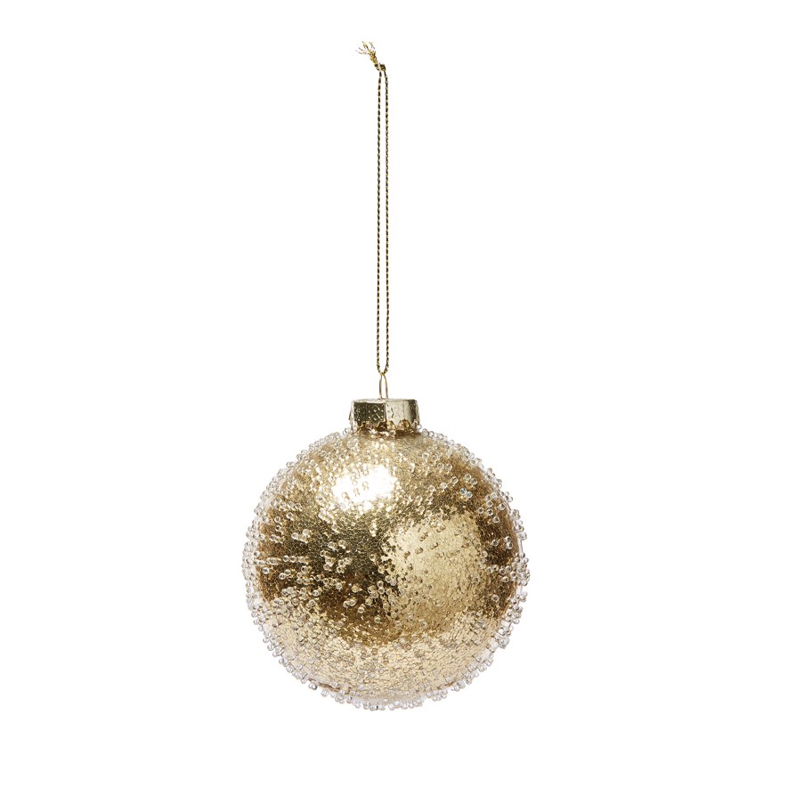 Glass Effect Gold Bauble | Adairs