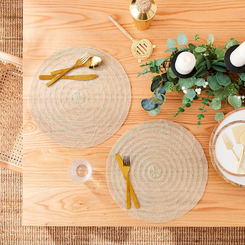 Gold Festive Placemats Pack of 2