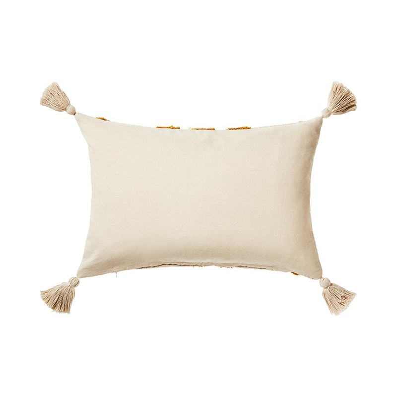 Red Earth Mustard Tufted Cushion 
