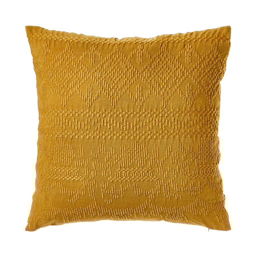 Madaya Mustard Linen Cushion Adairs