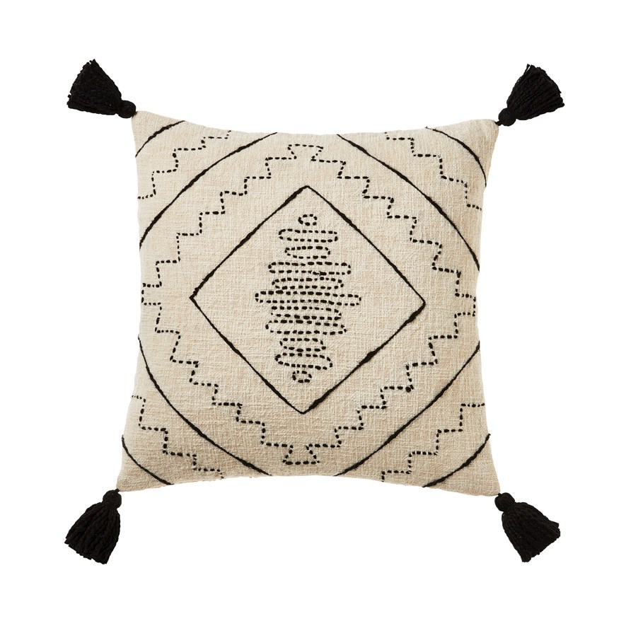 Zuma Natural & Black Cushion Adairs