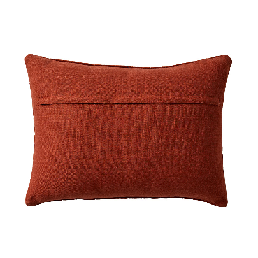 Calgary Rust & Navy Velvet Cushion Adairs