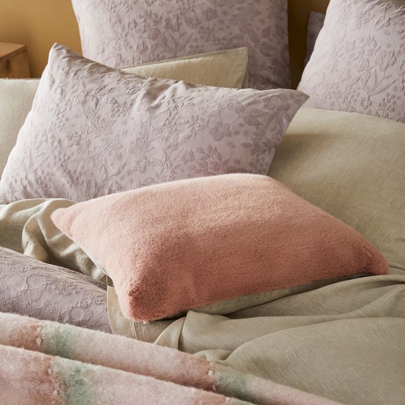 Astoria Rose Quartz Fur Cushion