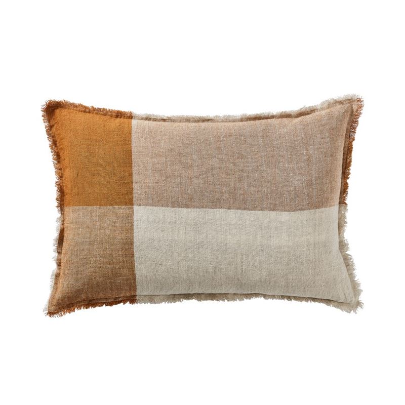 Malmo Spice Check Linen Cushion