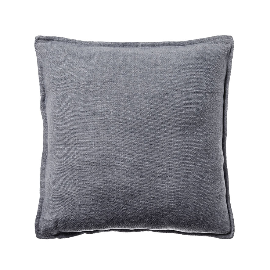 Home Republic Vintage Washed Linen Cotton Mid Grey Cushion Adairs