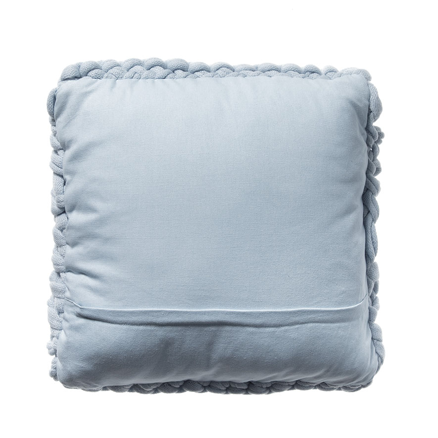 Home Republic Chunky Knit Pale Blue Cushion Adairs