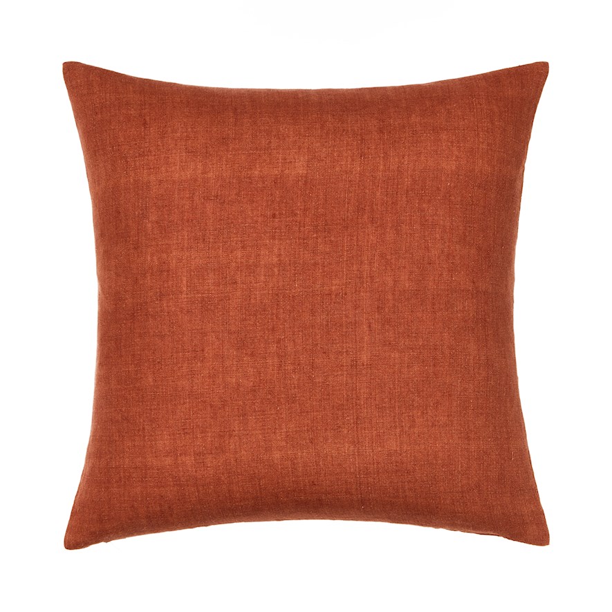 Rust linen pillow online