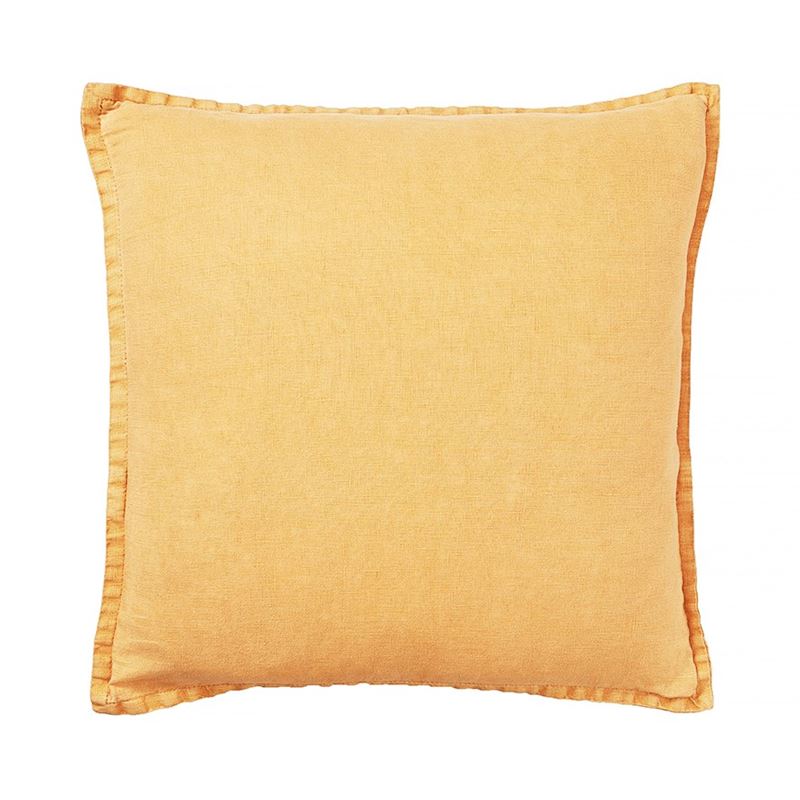 Belgian Burnt Butter Vintage Washed Linen Cushion