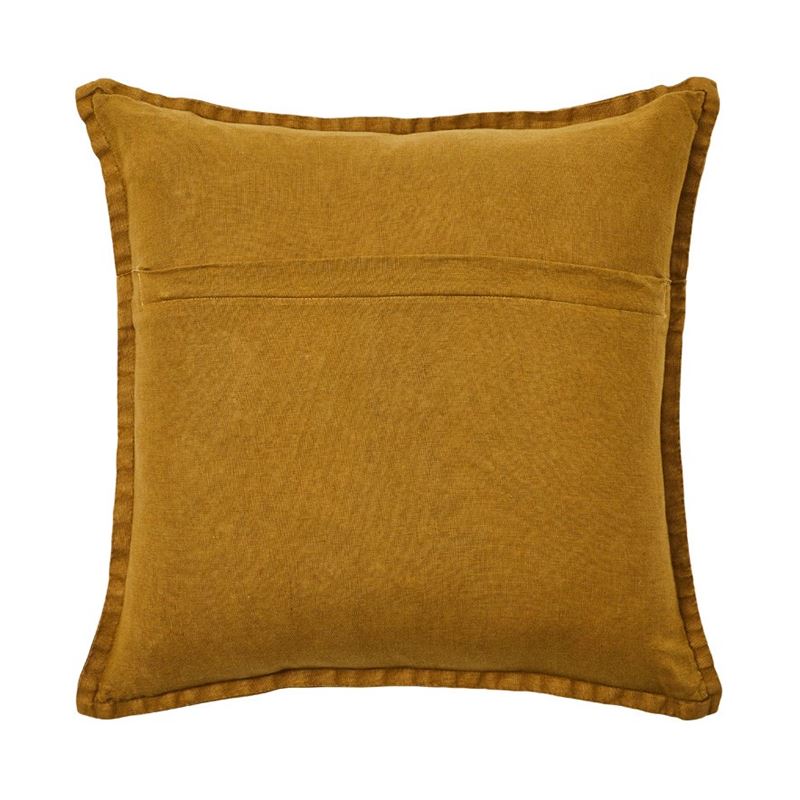 Belgian Chartreuse Vintage Washed Linen Cushion