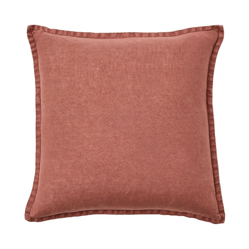 Belgian Mahogany Vintage Washed Linen Cushion