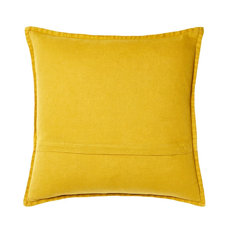 Belgian Mustard Vintage Washed Linen Cushion