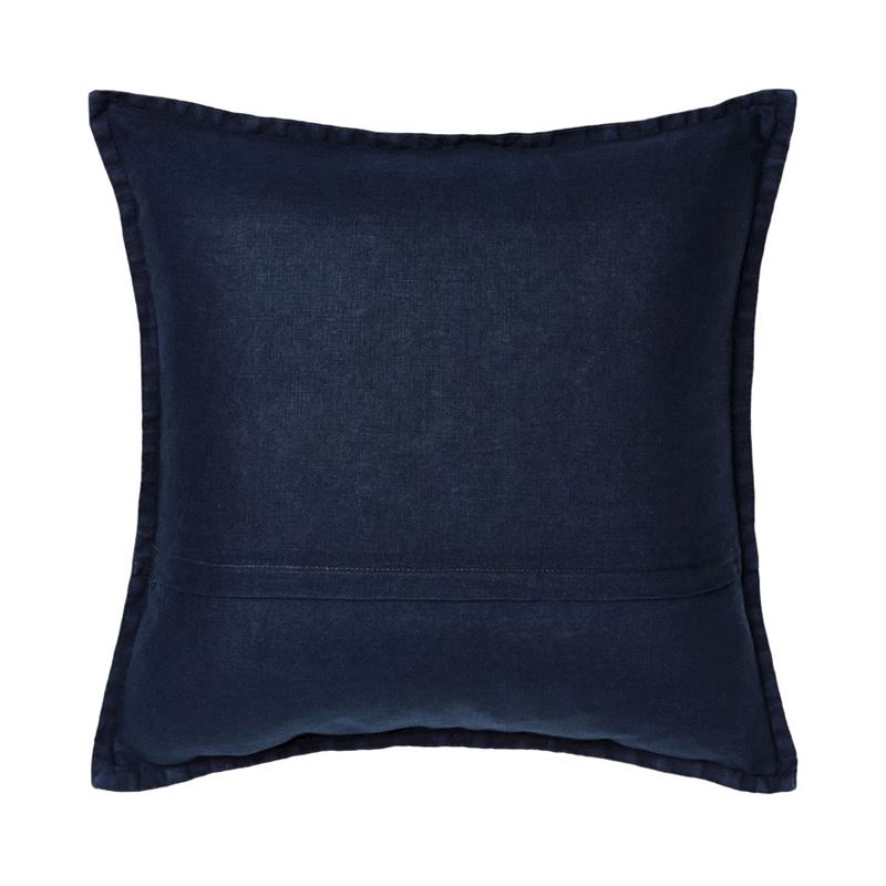 Belgian Navy Vintage Washed Linen Cushion