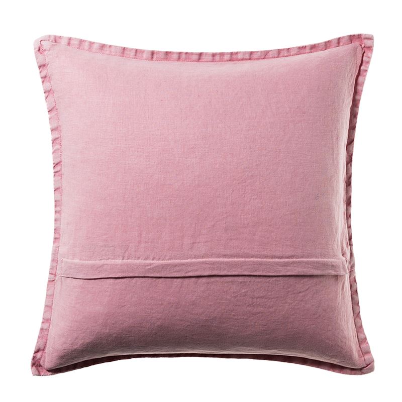 Belgian Rose Vintage Washed Linen Cushion