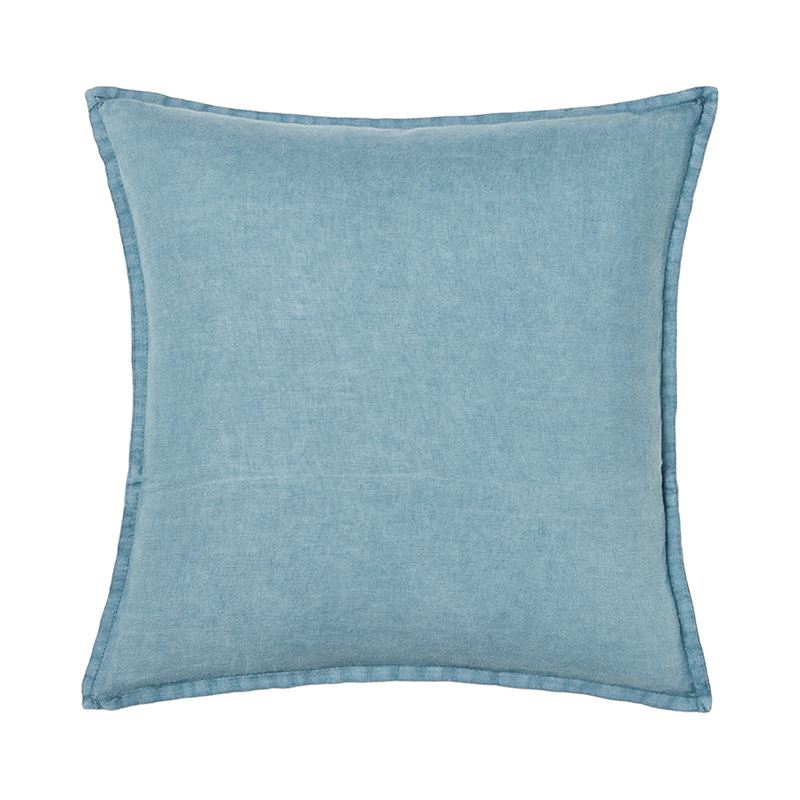 Belgian Steel Blue Vintage Washed Linen Cushion