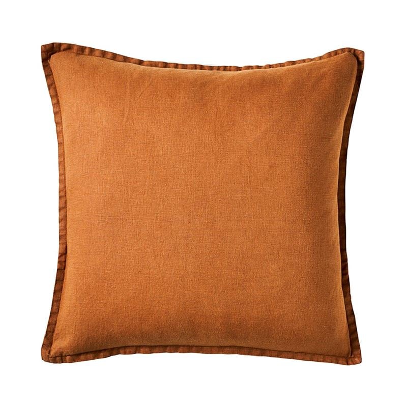 Belgian Brown Sugar Vintage Washed Linen Cushion