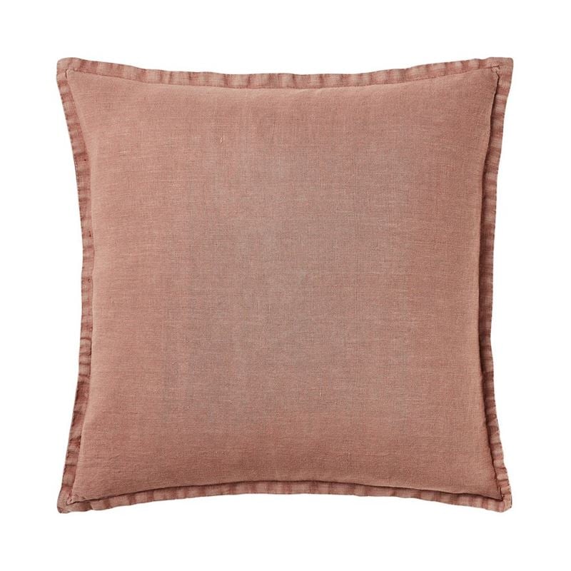 Belgian Dusty Rose Vintage Washed Linen Cushion