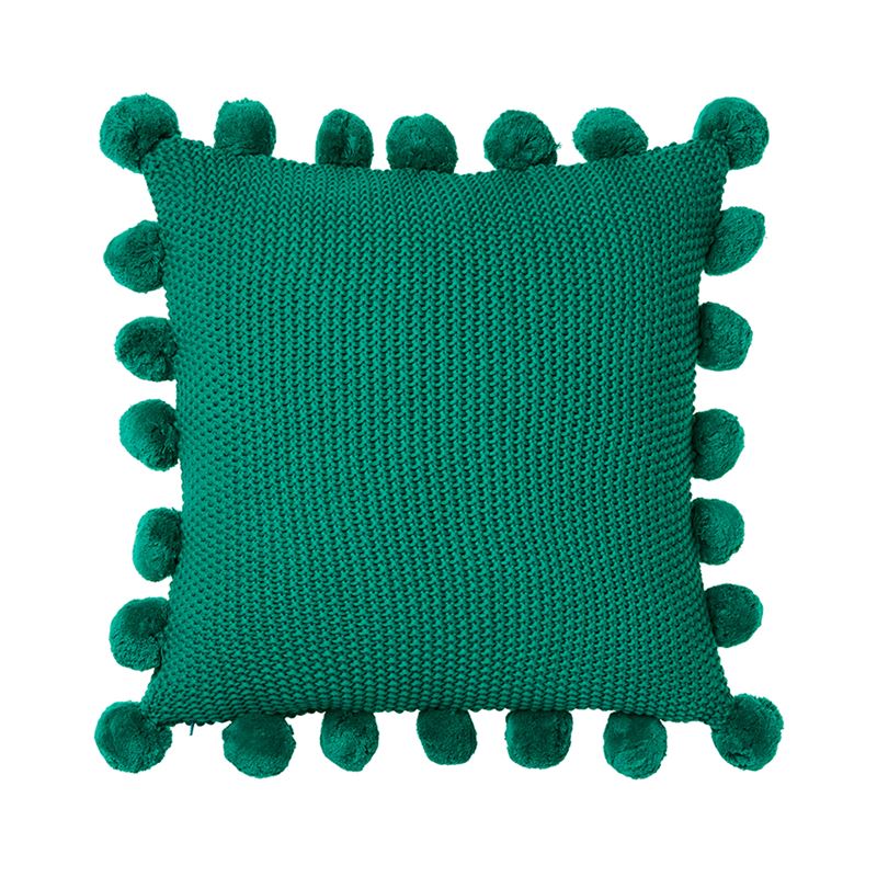 HR Pom Pom Cushion Emerald 