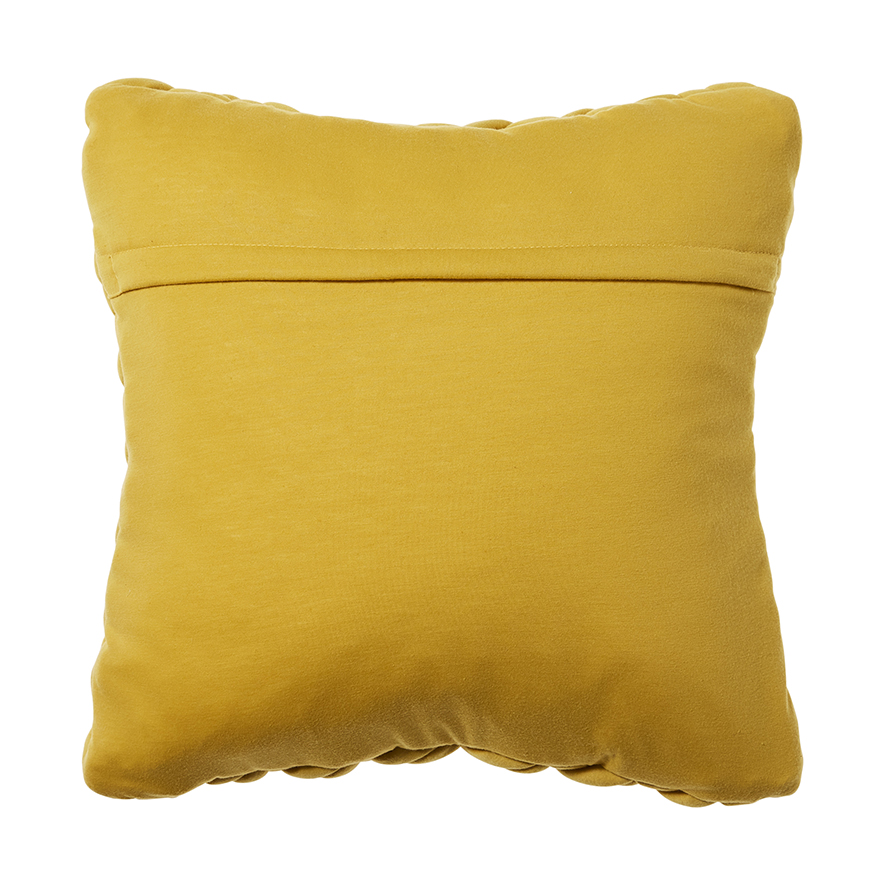 Jersey Chunky Knit Cushion Mustard Adairs