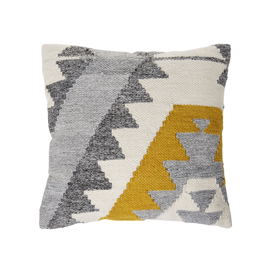 Merida Cushion Mustard & Grey Adairs
