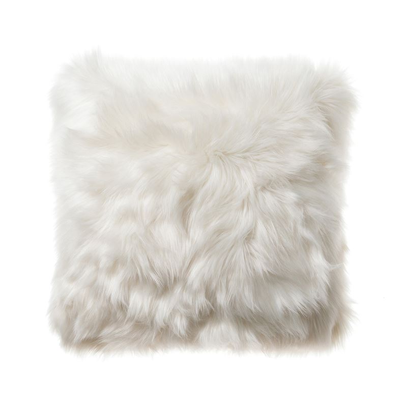 Alpine Fur Cushion Winter White 