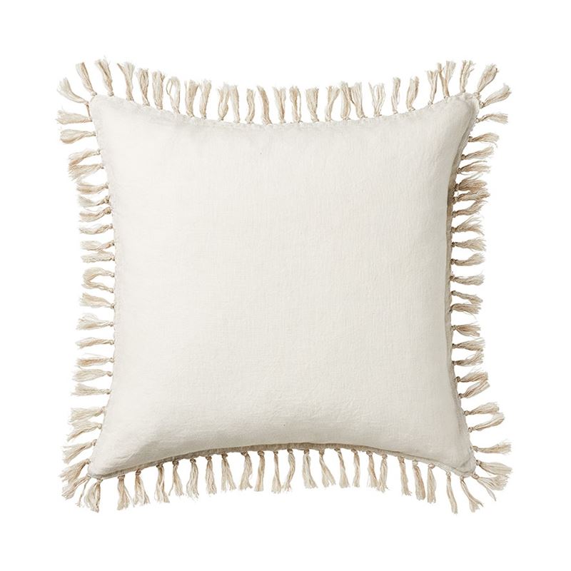 Genoa Vintage Washed White Linen Cushion 