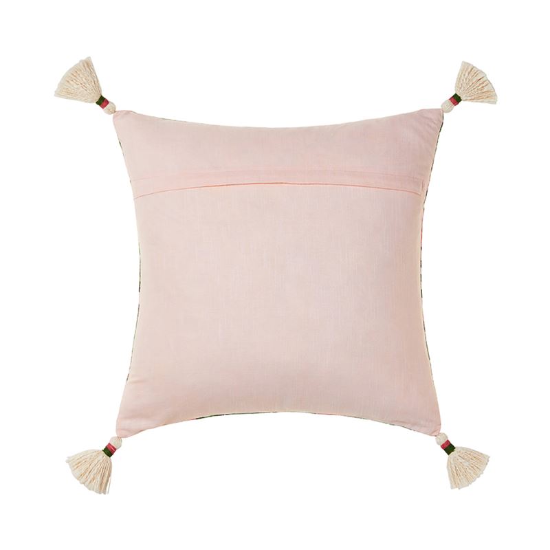 Vintage Jungle Cushion Pink Daintree Leaf