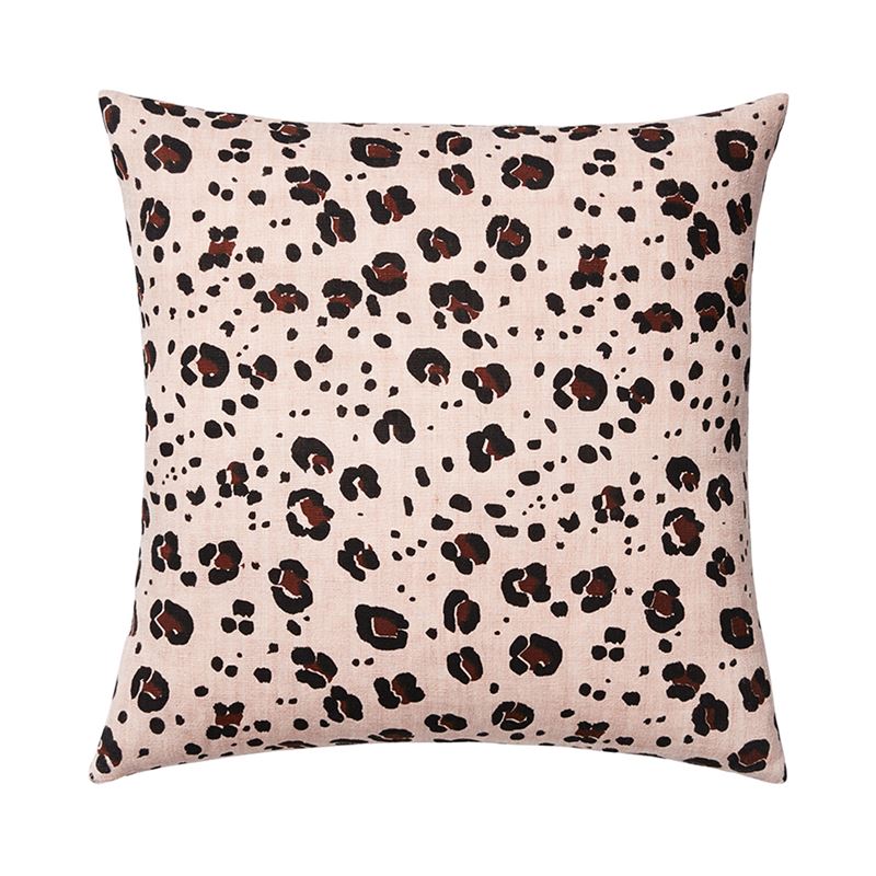 Malmo Leopard Blush Linen Cushion