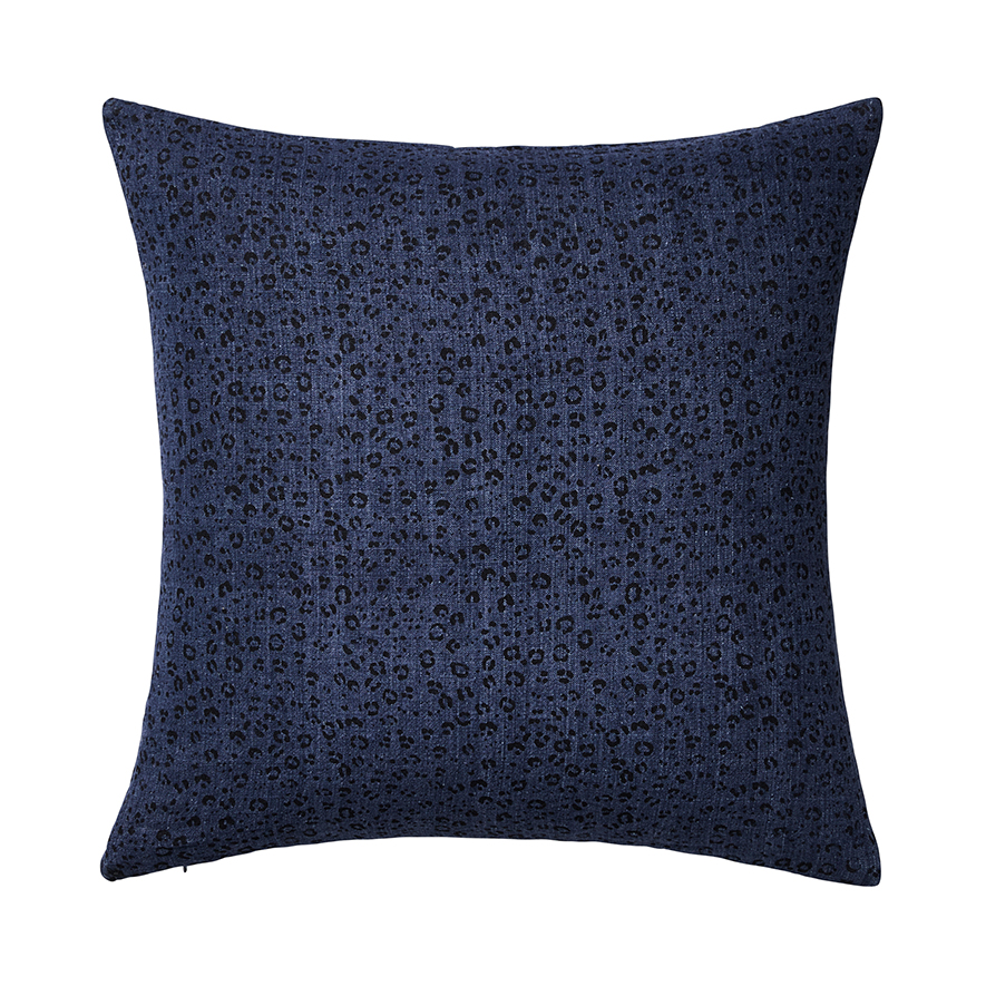 Home Republic - Malmo Leopard Denim Linen Cushion