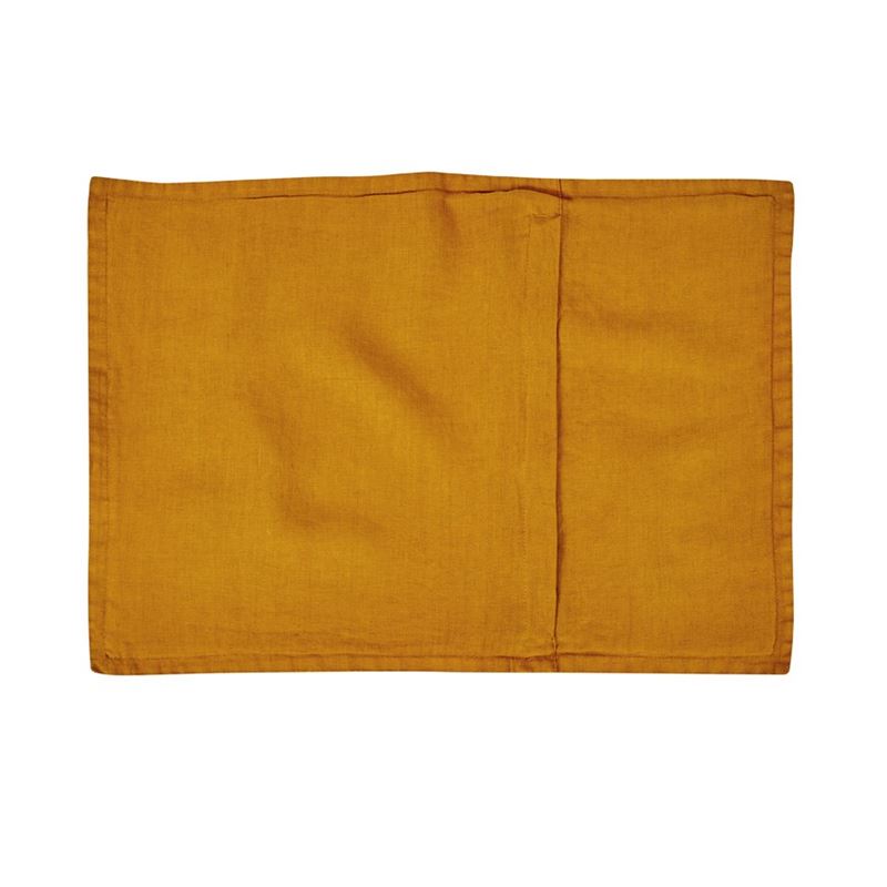 Belgian Vintage Washed Linen Bronze Long Cushion Cover