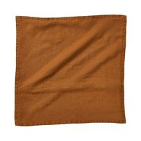 Belgian Vintage Washed Brown Sugar Square Linen Cushion Covers