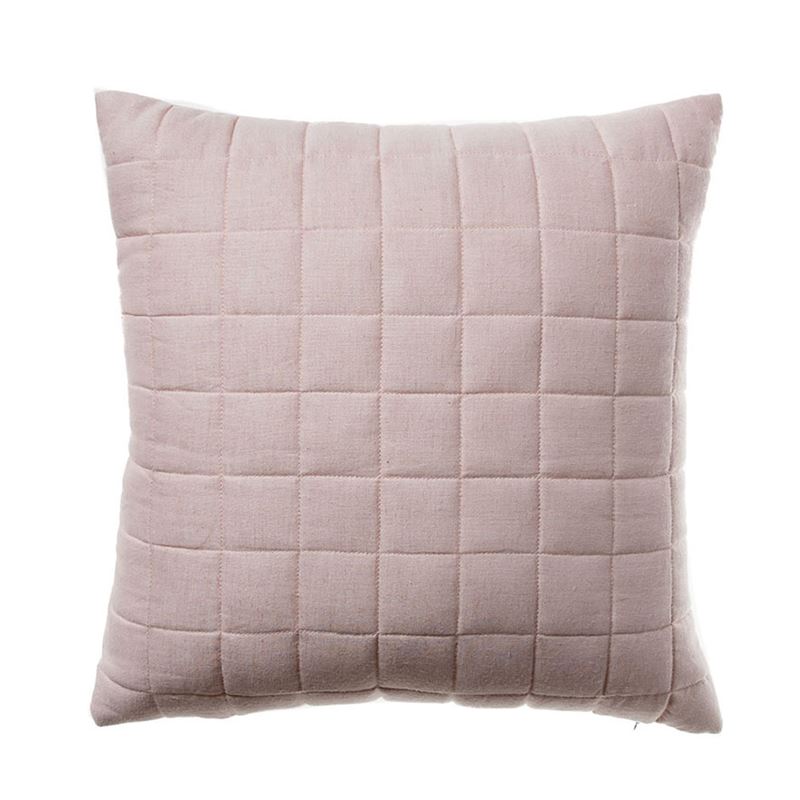 Macedon Grid Pink Square Cushion